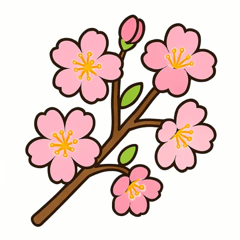 Cherry blossom branch